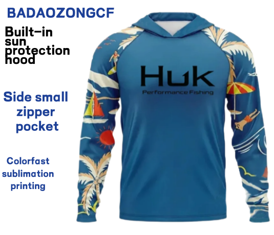 Fishing Shirt Uv Protection - HUK Men's Hoodies Fishing Clothing UV