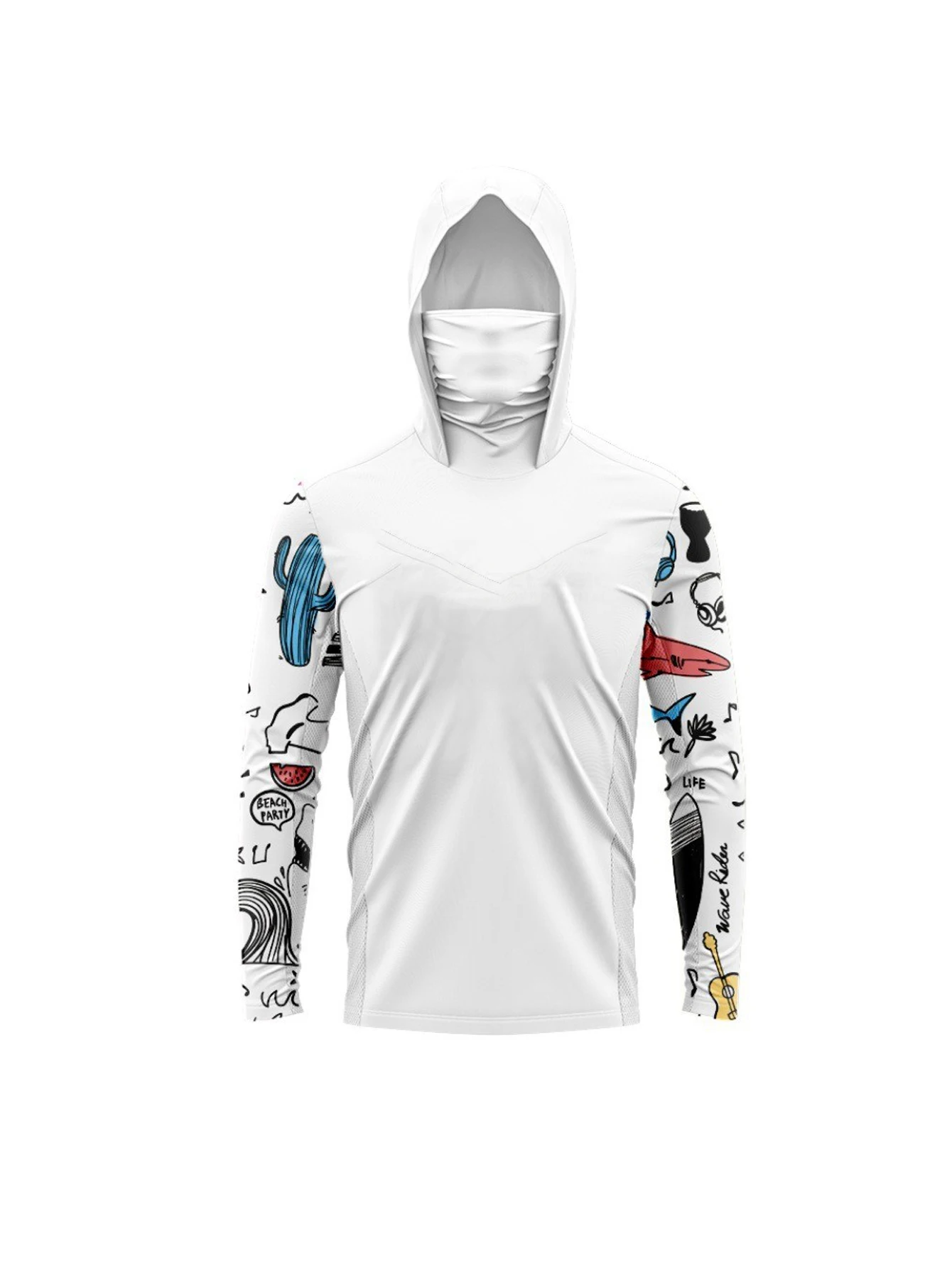 Men's Fishing Hooded Long Slee - Fishing Mask Sun Protection ulasan dan harga