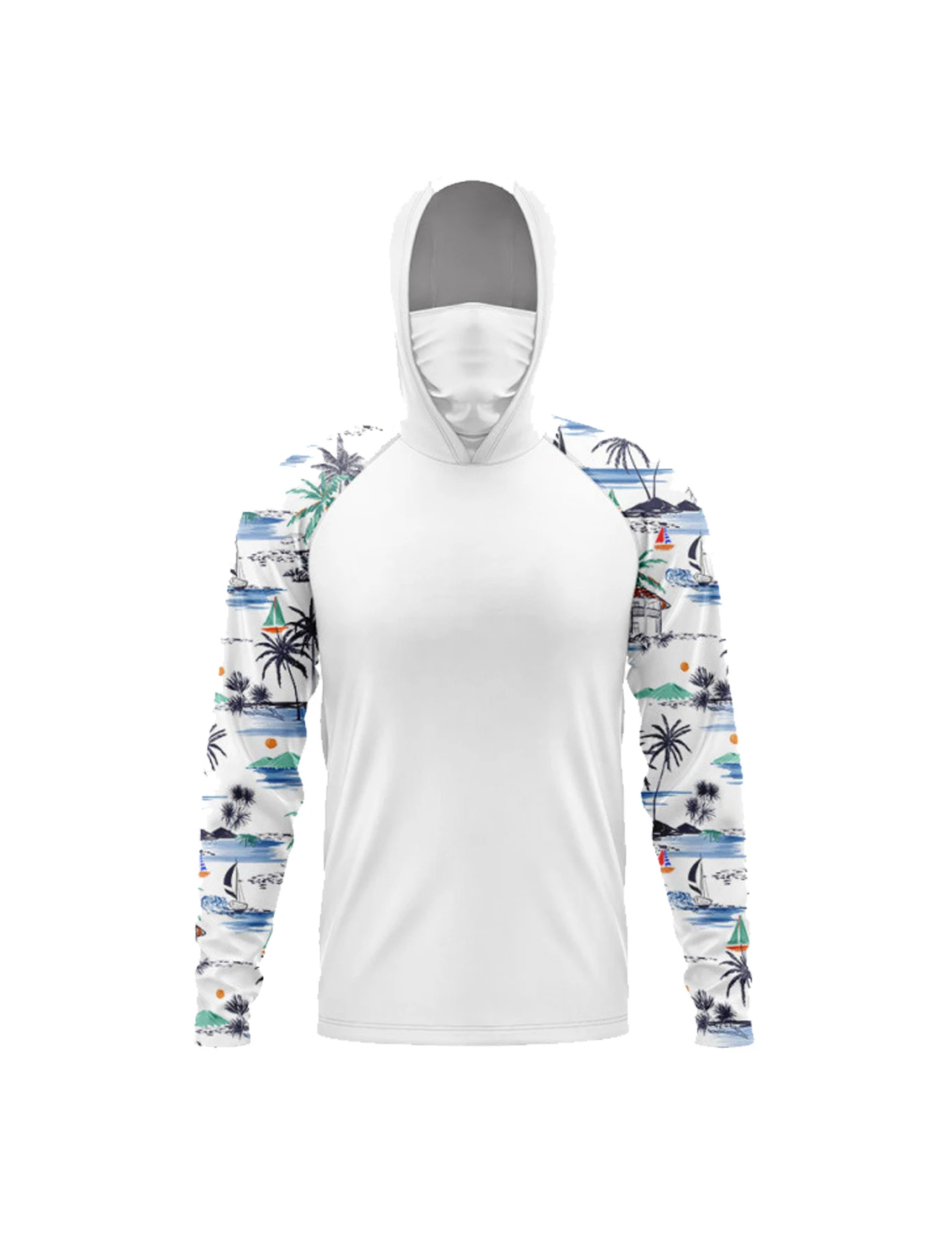 Men's Fishing Hooded Long Slee - Fishing Mask Sun Protection ulasan dan harga