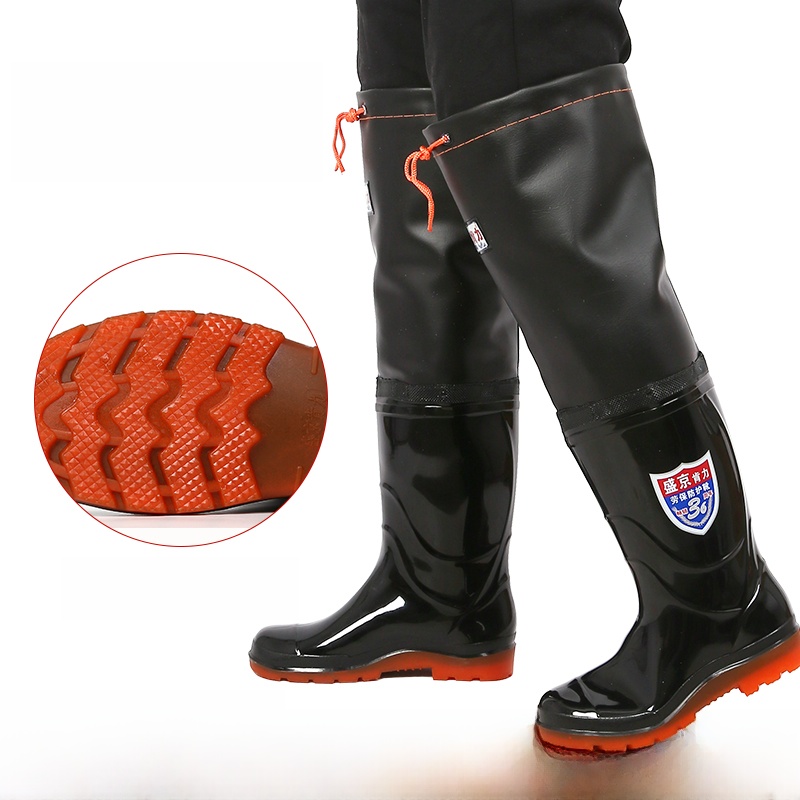 Thickened Over-Knee Rain Boots - Fishing Rain Suit ulasan dan harga