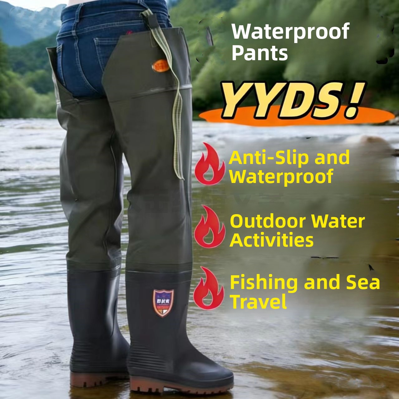 Thickened Over-Knee Rain Boots - Fishing Rain Suit ulasan dan harga