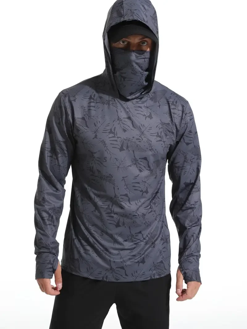 Fishing Shirt Hooded Men Fishi - Fishing Mask Sun Protection ulasan dan harga