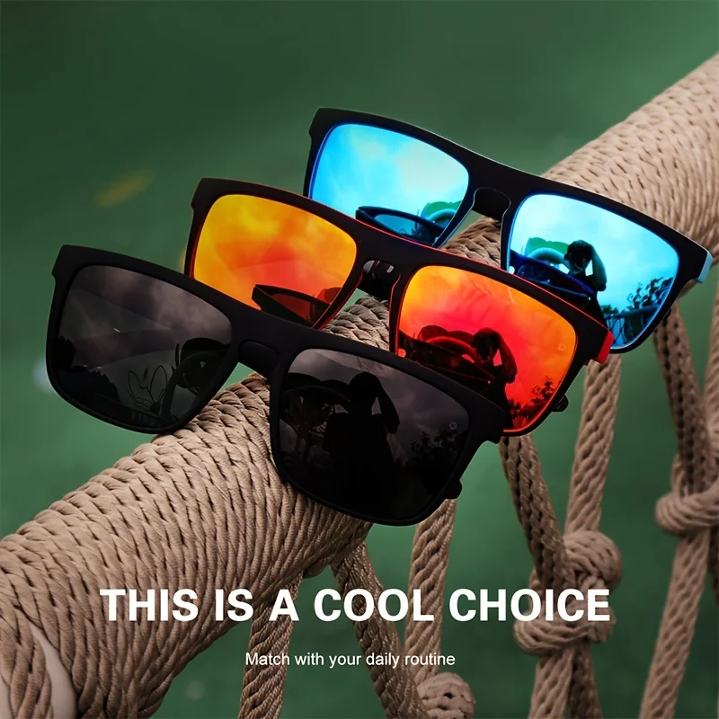 1/3PCS Vintage Square High End - Fishing Sunglasses Polarized ulasan dan harga